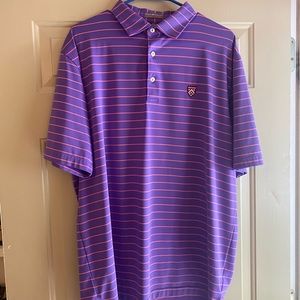Peter Millar Summer Comfort Polo, Mens Large, Purple, Great Condition!